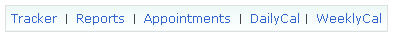Tracking Calendar Toolbar