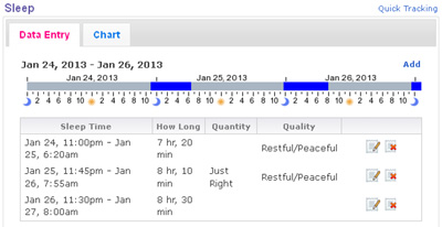 Free Sleep Tracker Log with sleep summary chart